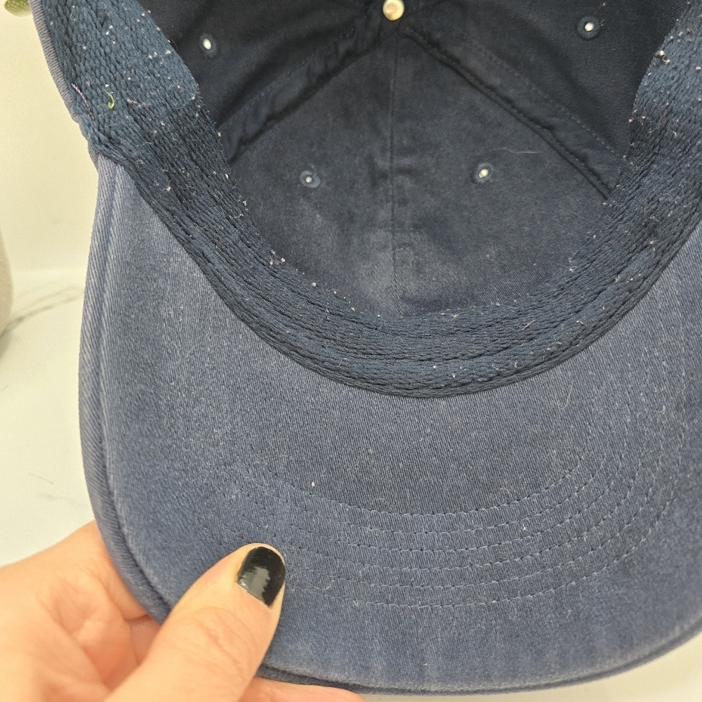 Nike | 90s navy canvas black logo sporty fitted baseball hat | MENS M - Picture 8 of 8